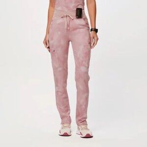 FIGS Marbled Rose Zamora Drawstring Waist Jogger Pants Size 5XLP NWT